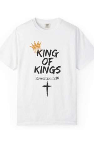 King of Kings T-Shirt - Christian Faith Tee with Crown & Cross (Revelation 19:16)