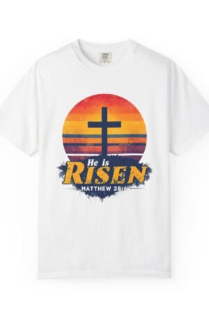 Faith-Inspired Unisex T-Shirt - 'He is Risen' Christian Apparel, Easter Gift, Spiritual Wear, Casual Tee, Inspirational Outfit
