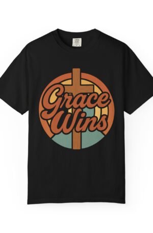 Grace Wins T-Shirt — Vintage Cross Christian Tee