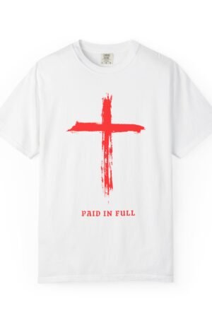 Christian Cross T-Shirt — "Paid in Full" Inspirational Faith Tee
