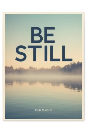 Be Still Canvas Wall Art – Psalm 46:10 Matte Stretched Canvas
